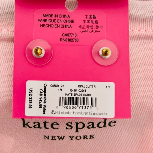kate spade~Opal Glitter Studs / NWT / Host Pick - Picture 6 of 9
